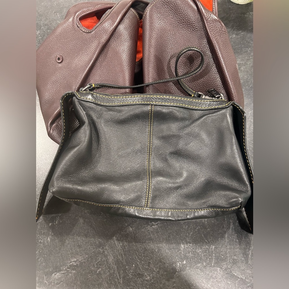 Coach Pebbled Leather Hobo Bag in Deep Plum - Picture 10 of 12